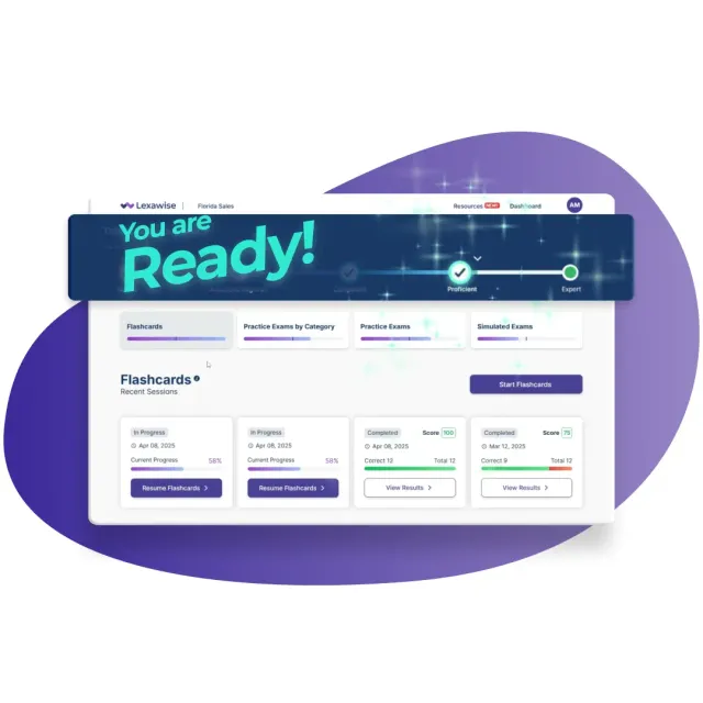 Illustration of an exam preparation platform offering progress indicator.