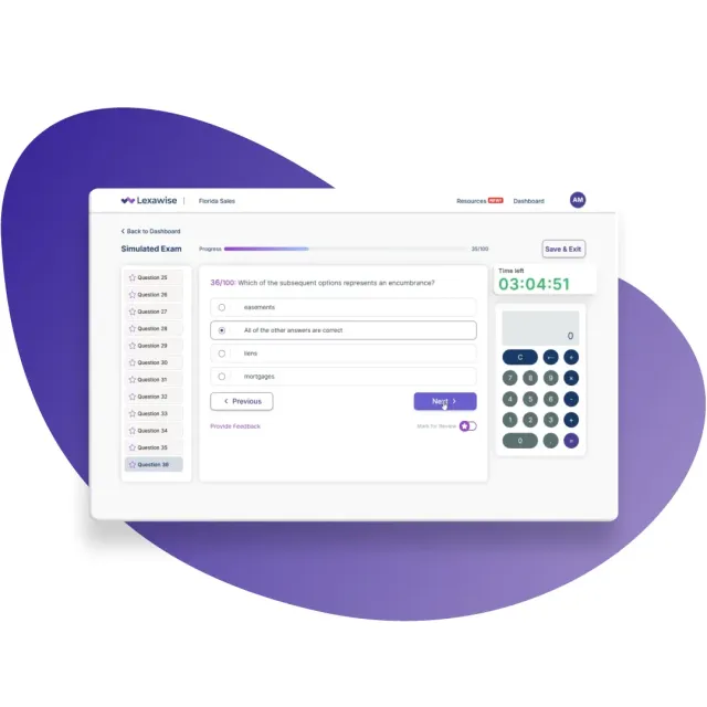 Illustration of an exam preparation platform offering realistic simulations that mirror the actual exam experience.